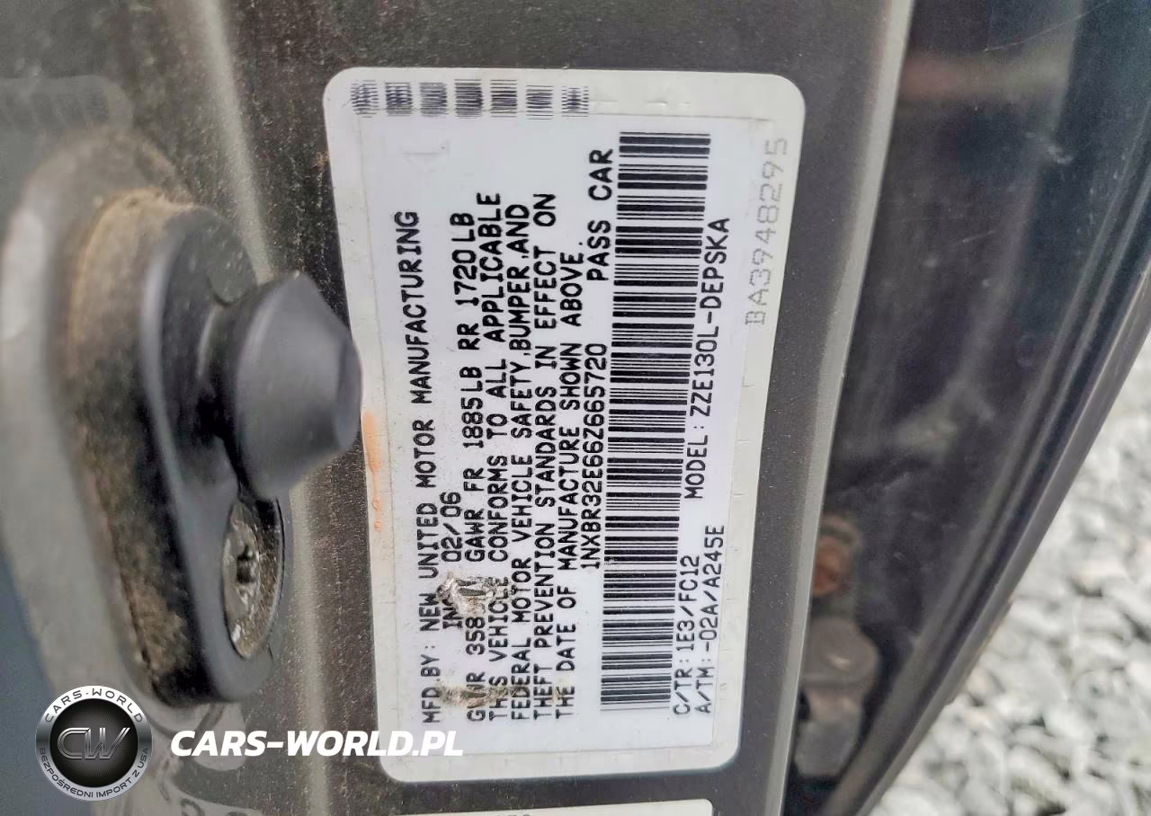 2006 Toyota Corolla VIN:1NXBR32E66Z665720 - 12