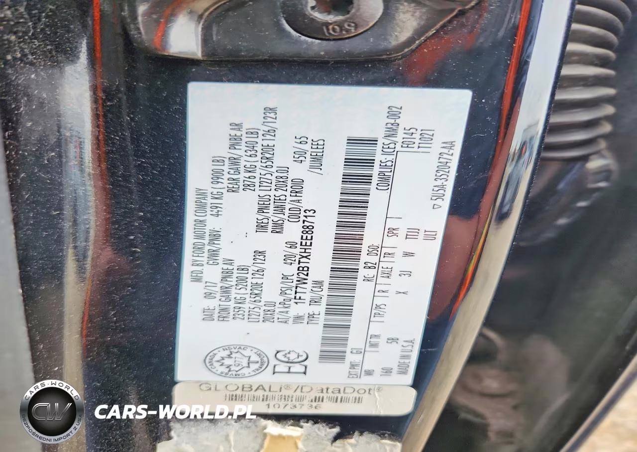 2017 Ford F250 Super Duty VIN:1FT7W2BTXHEE88713 - 12