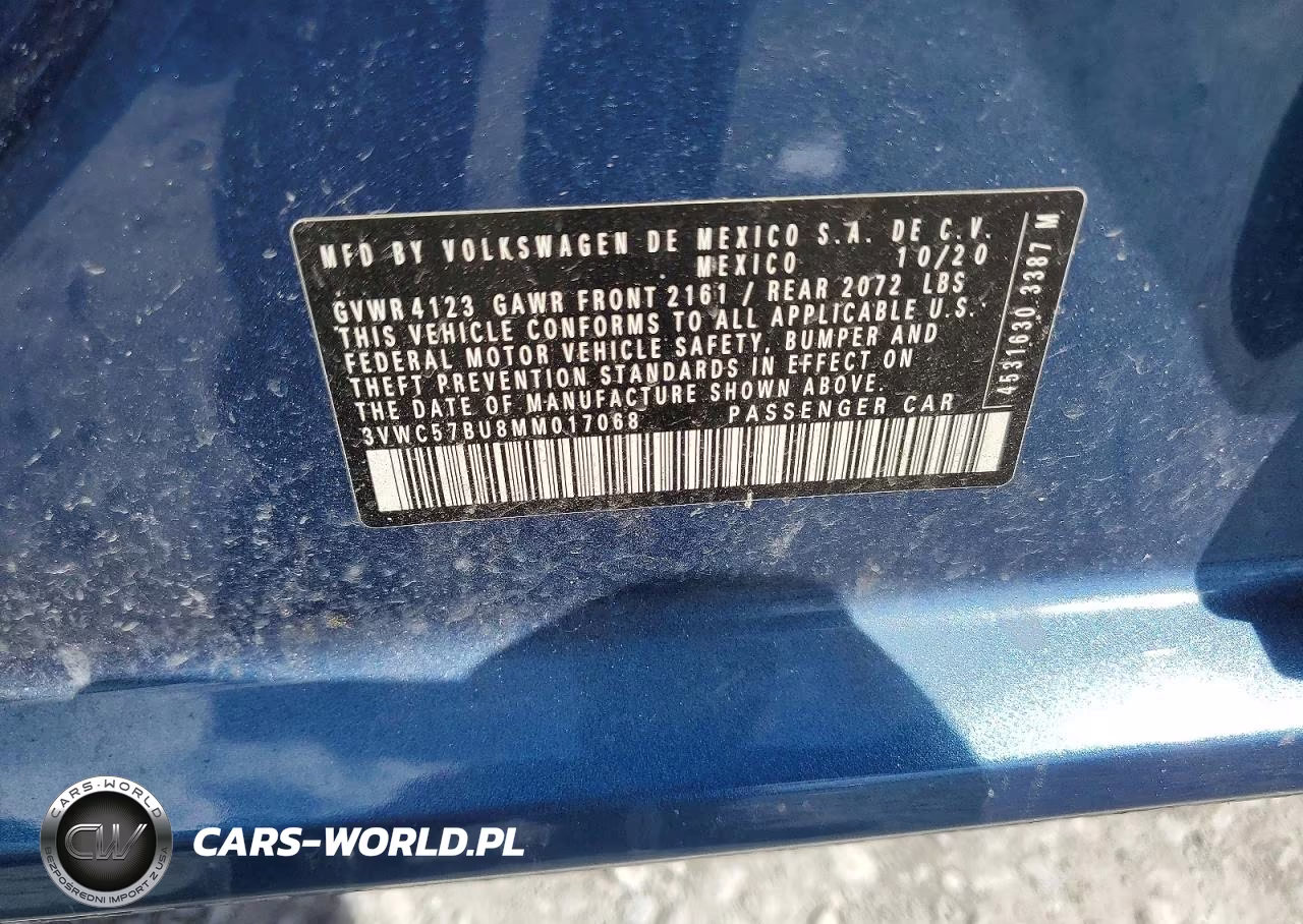 2021 Volkswagen Jetta S VIN:3VWC57BU8MM017068 - 12