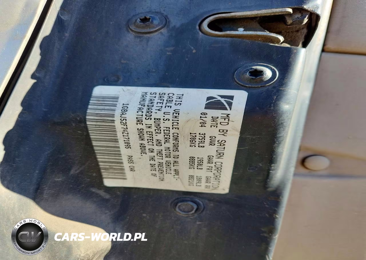 2004 Saturn Ion Level 2 VIN:1G8AJ52F74Z171095 - 12