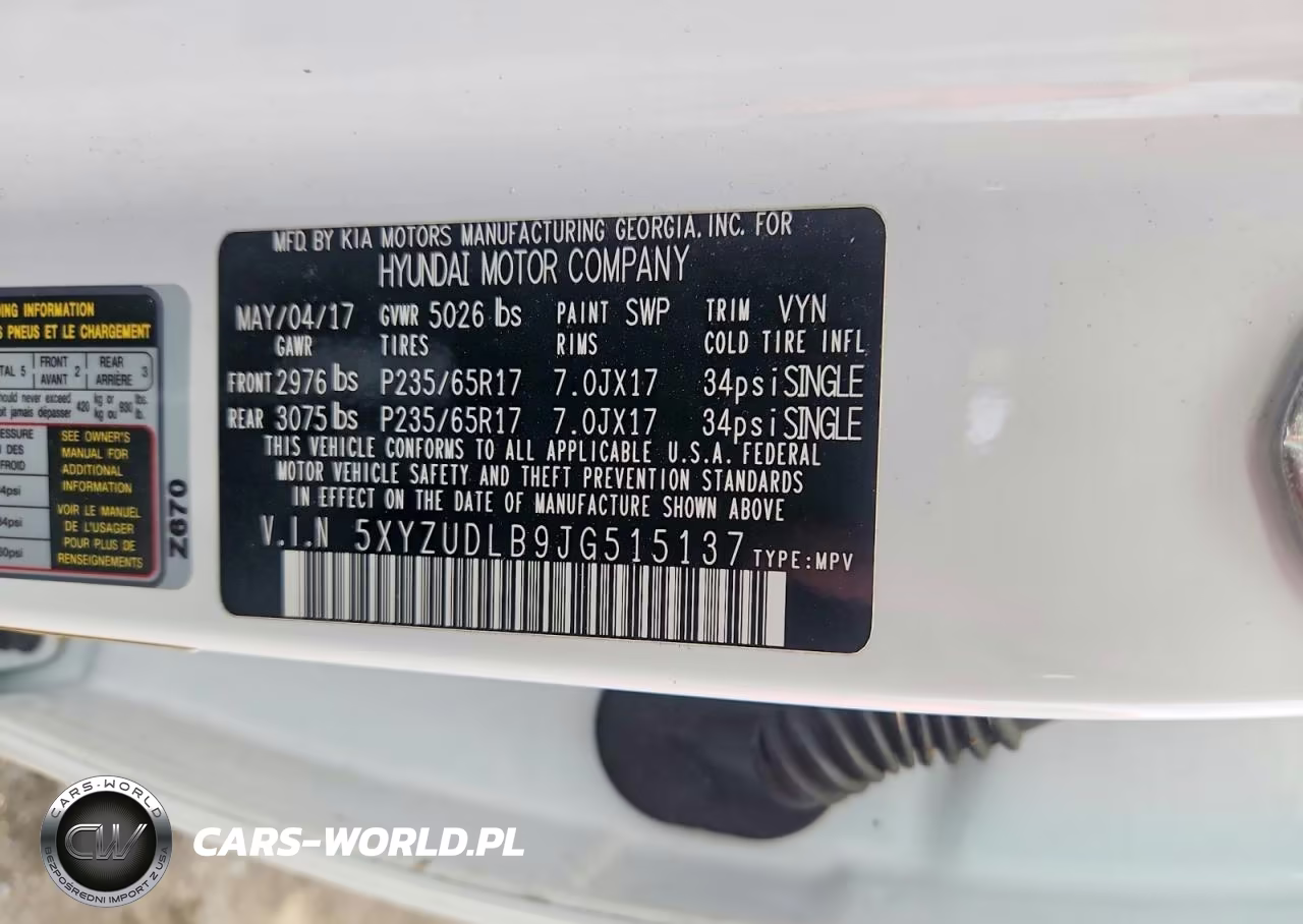 2018 Hyundai Santa Fe Sport 2.4L VIN:5XYZUDLB9JG515137 - 13