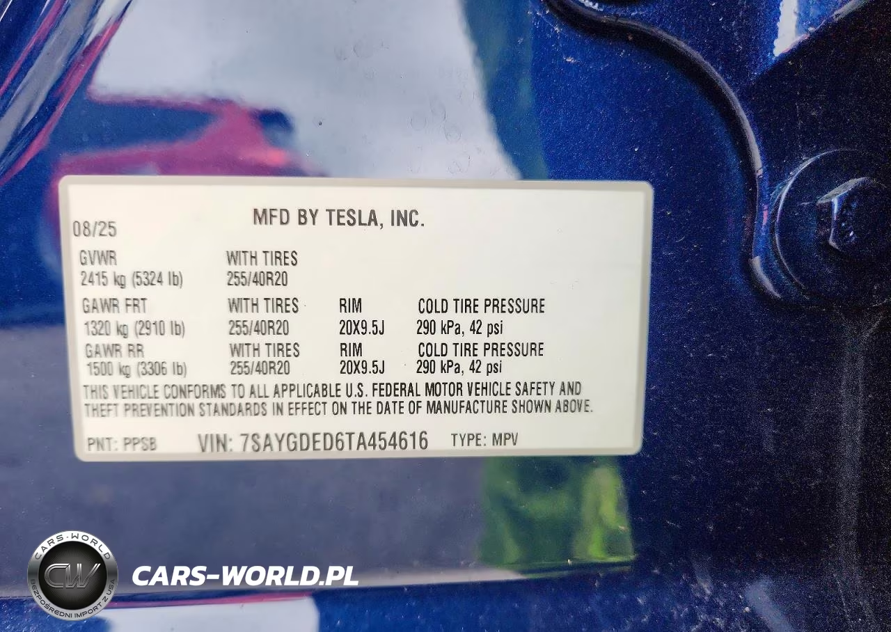 2026 Tesla Model Y VIN:7SAYGDED6TA454616 - 12