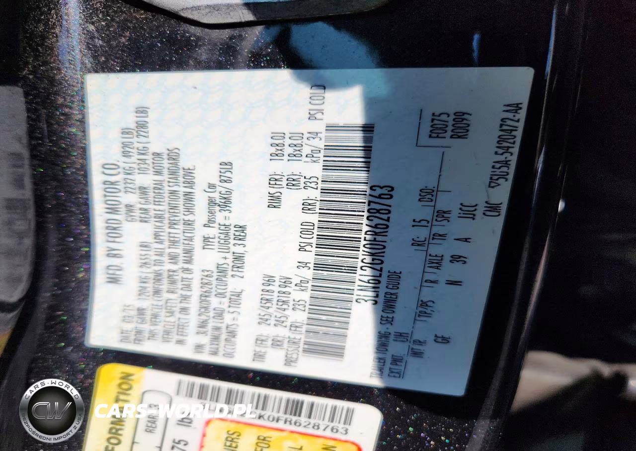 2015 Lincoln Mkz VIN:3LN6L2GK0FR628763 - 12