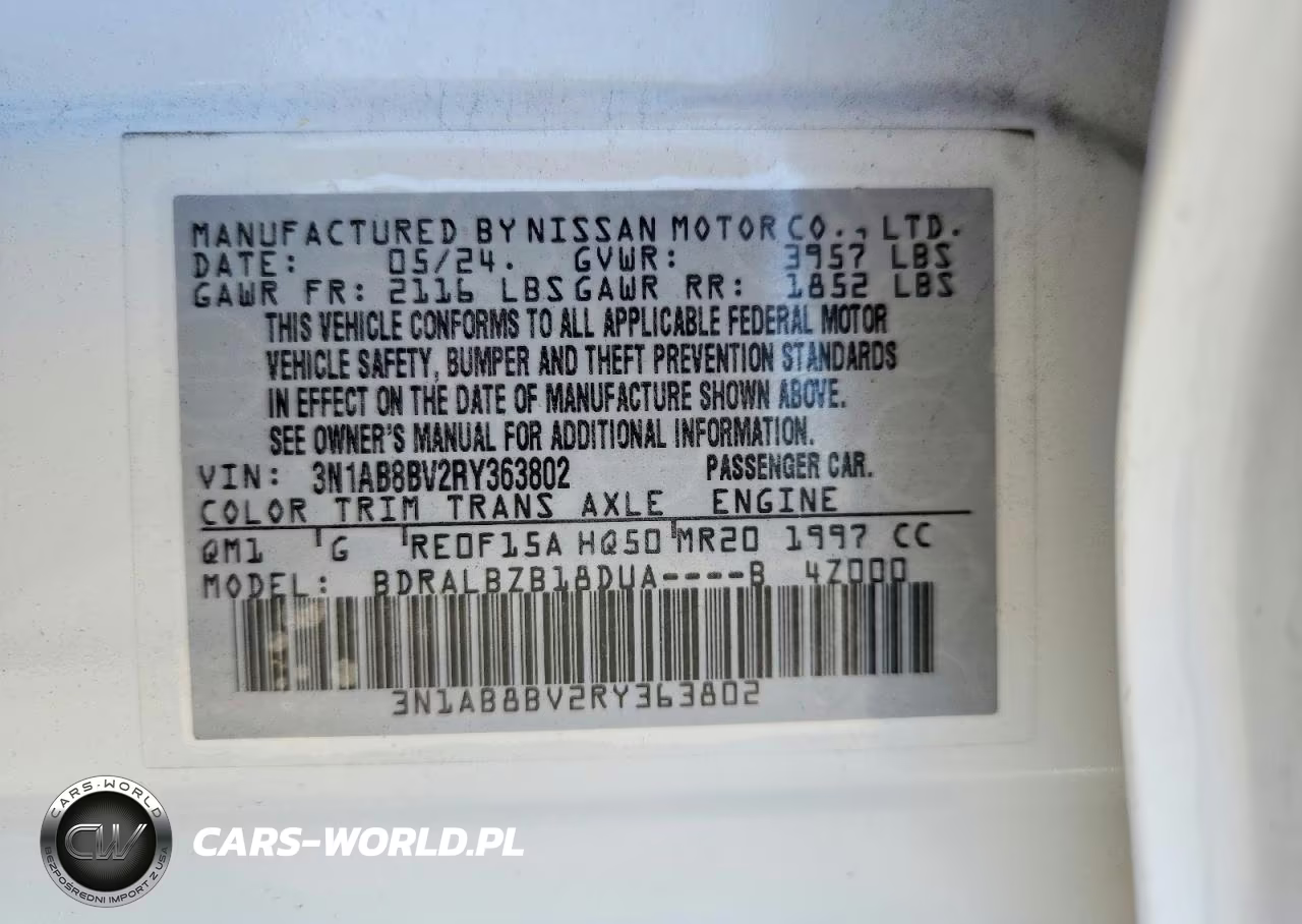 2024 Nissan Sentra S VIN:3N1AB8BV2RY363802 - 12