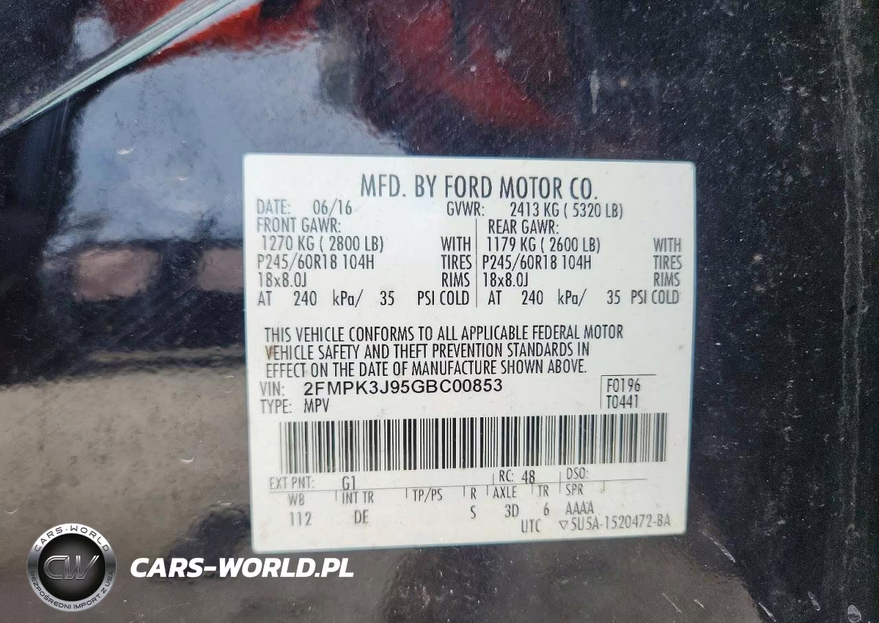 2016 Ford Edge Sel VIN:2FMPK3J95GBC00853 - 13