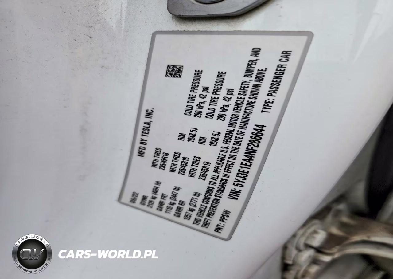 2022 Tesla Model 3 VIN:5YJ3E1EA4NF286644 - 12