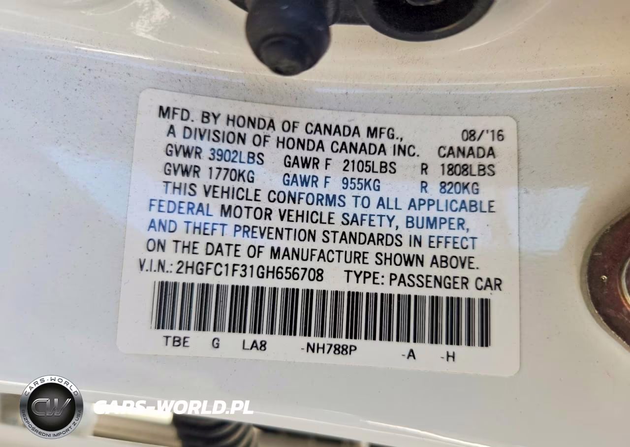 2016 Honda Civic Ex VIN:2HGFC1F31GH656708 - 13