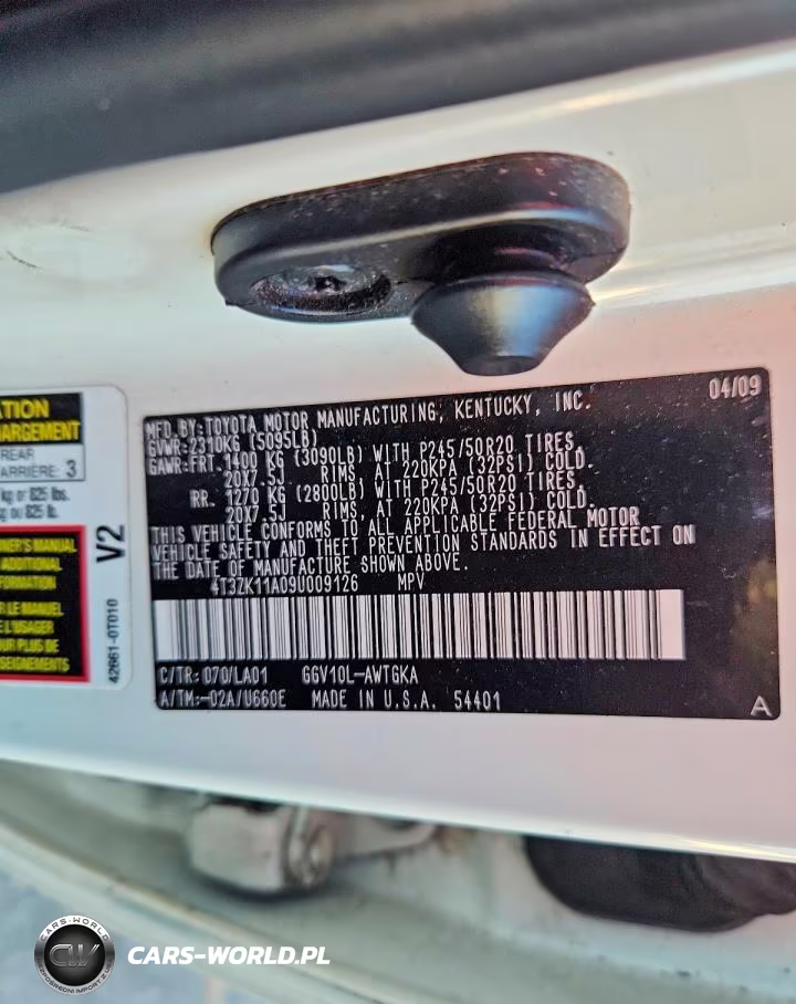 2009 Toyota Venza Fwd V6 VIN:4T3ZK11A09U009126 - 13