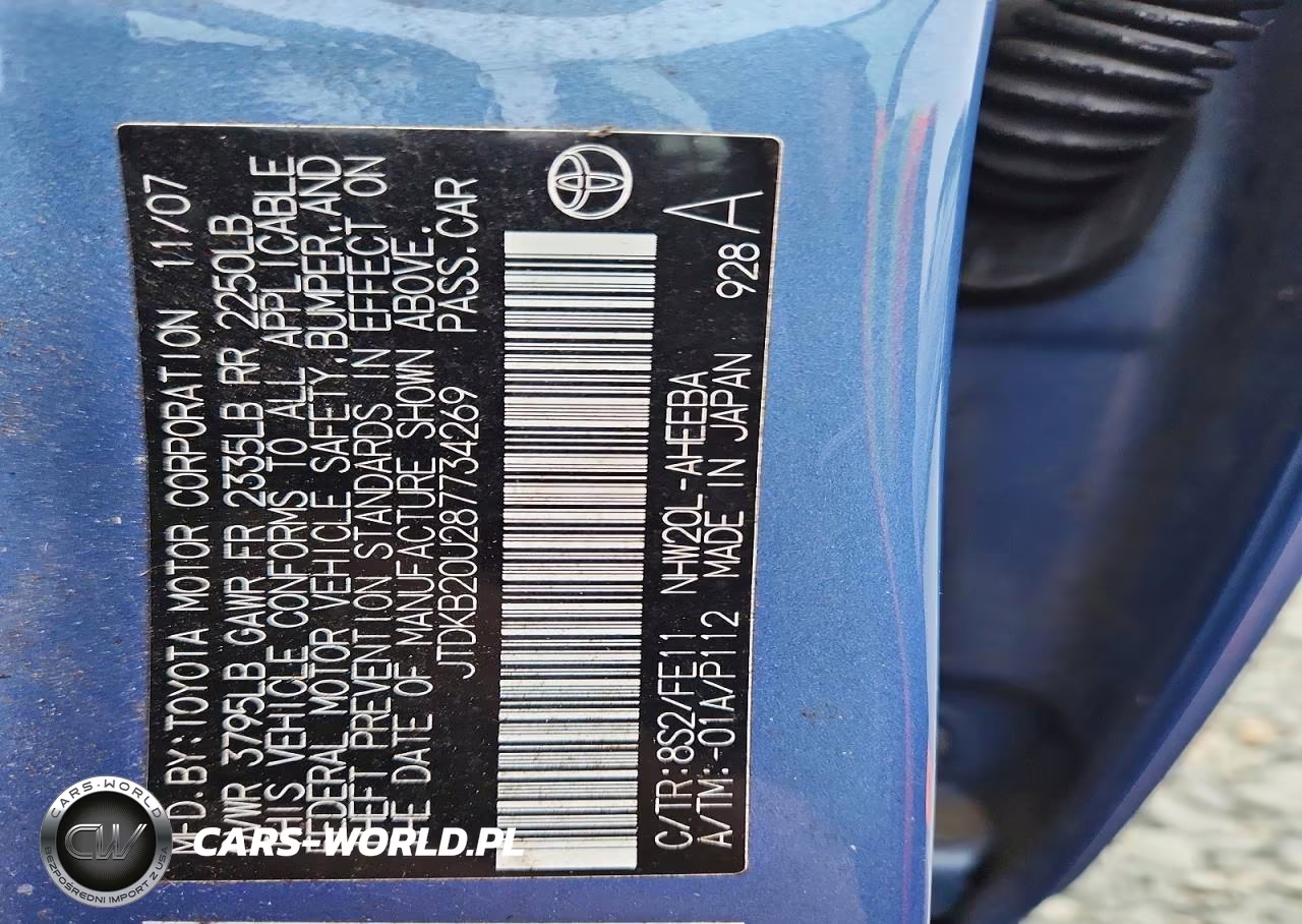 2008 Toyota Prius Base VIN:JTDKB20U287734269 - 12