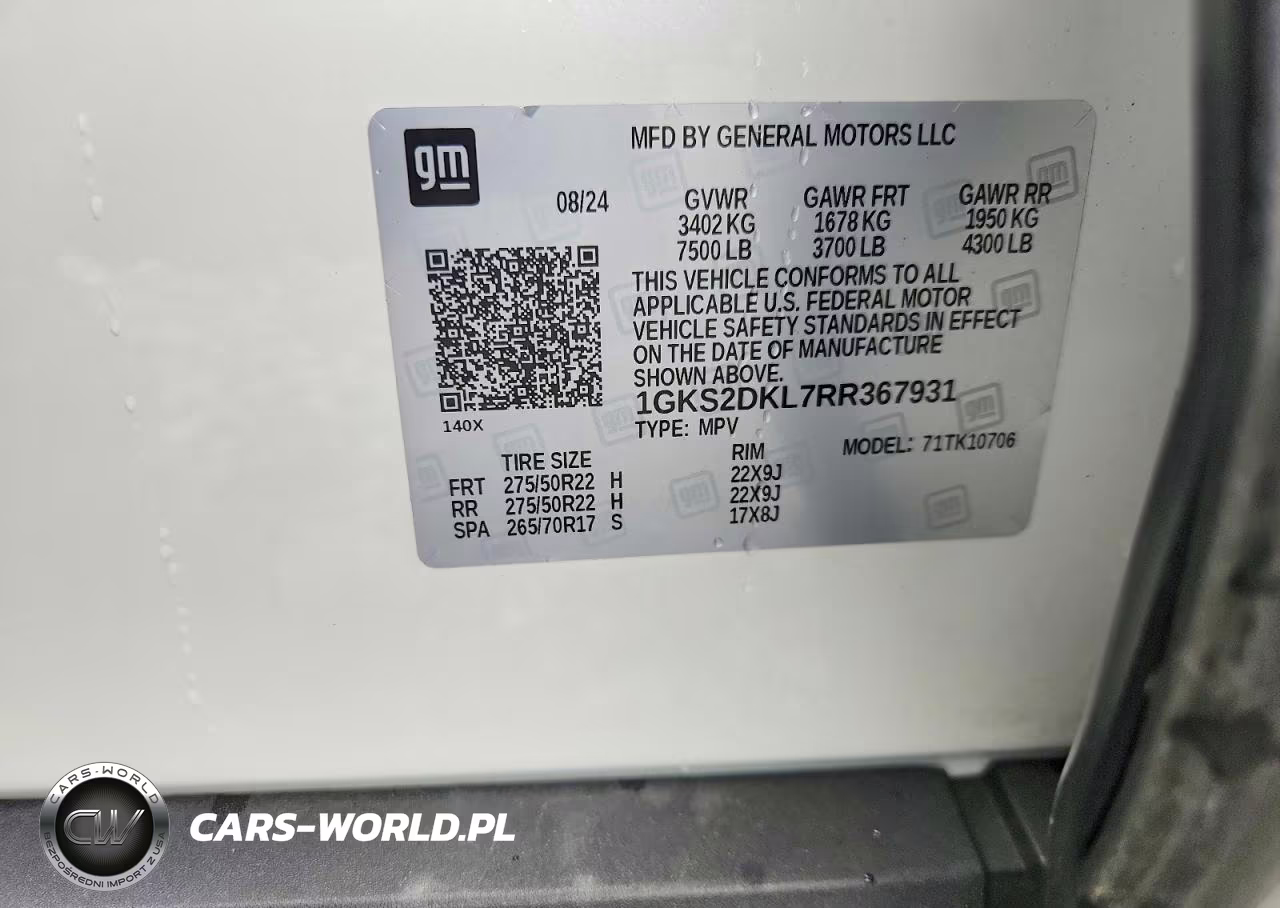 2024 GMC Yukon Denali VIN:1GKS2DKL7RR367931 - 14