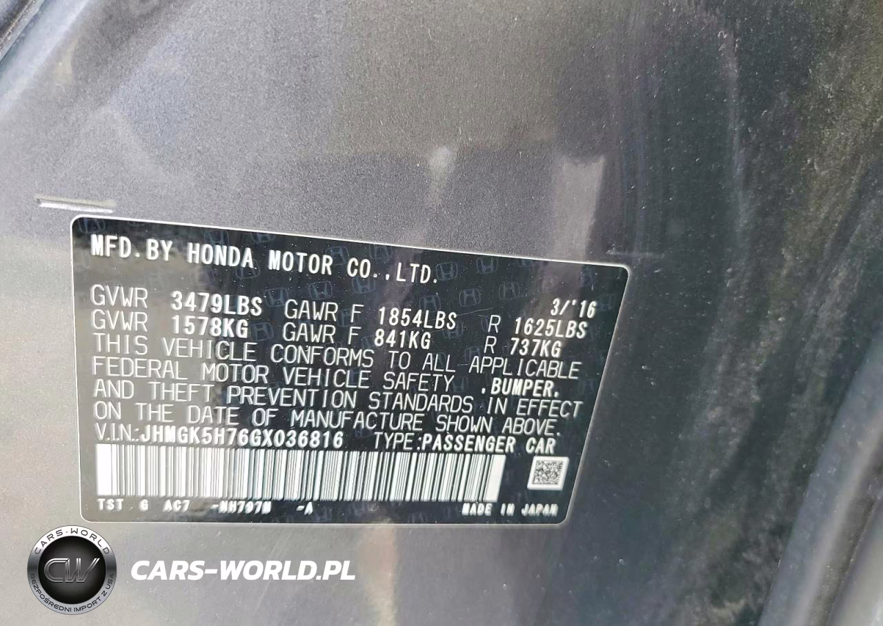 2016 Honda Fit Ex VIN:JHMGK5H76GX036816 - 12