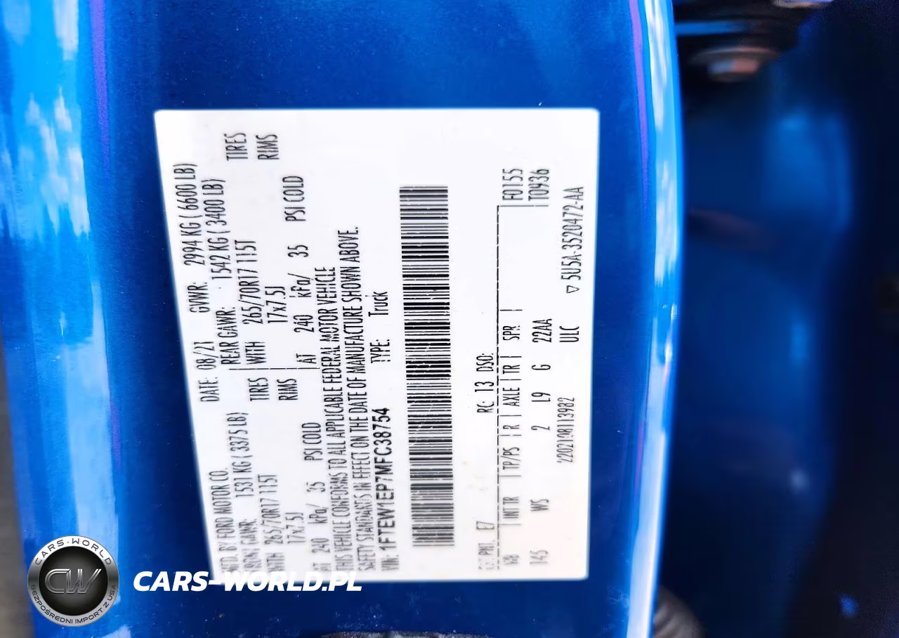 2021 Ford F150 Supercrew VIN:1FTEW1EP7MFC38754 - 12