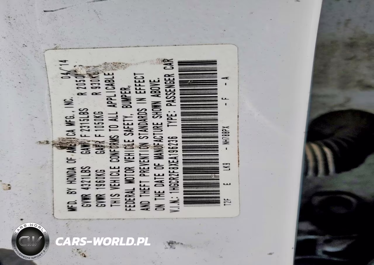 2014 Honda Accord Exl VIN:1HGCR2F8XEA196236 - 13