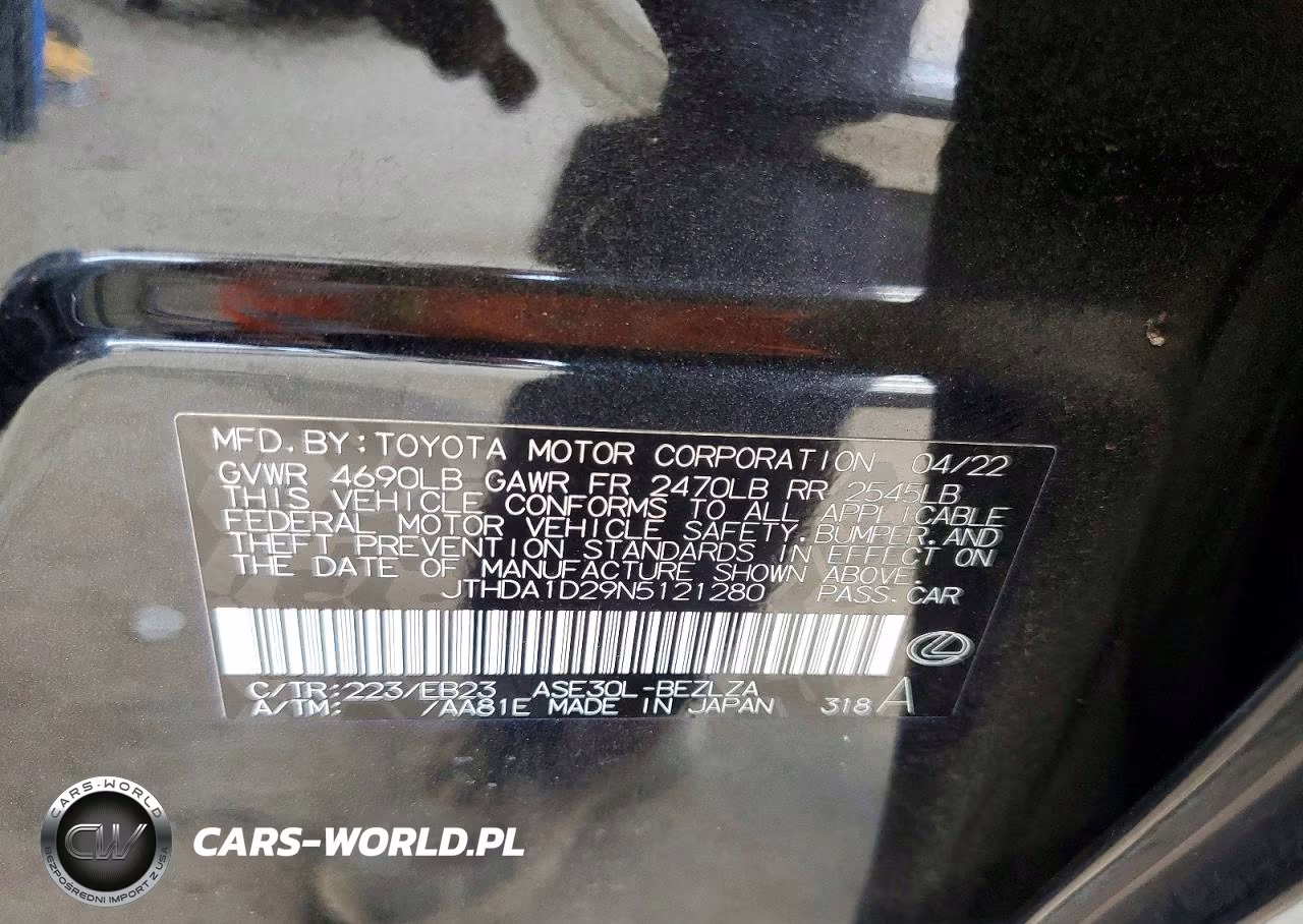 2022 Lexus Is 300 VIN:JTHDA1D29N5121280 - 13