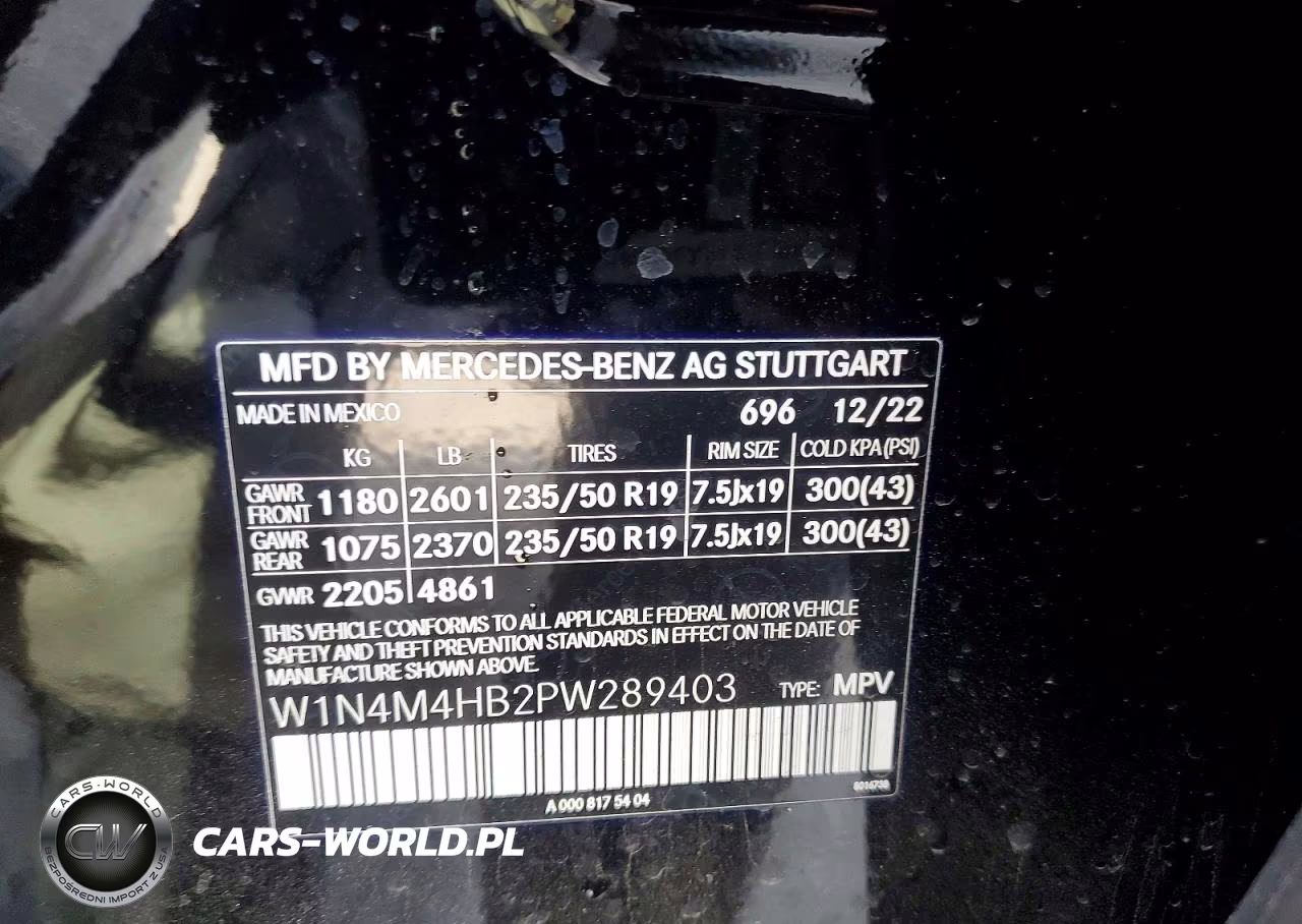 2023 Mercedes-Benz Glb 250 4Matic VIN:W1N4M4HB2PW289403 - 14