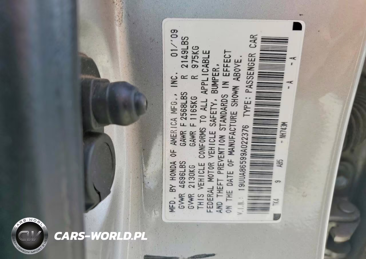 2009 Acura Tl VIN:19UUA86599A022376 - 13