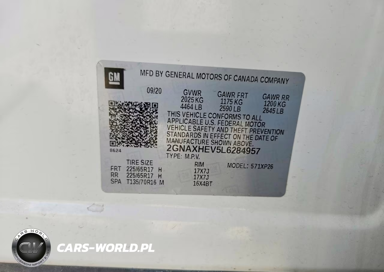 2020 Chevrolet Equinox Ls VIN:2GNAXHEV5L6284957 - 13