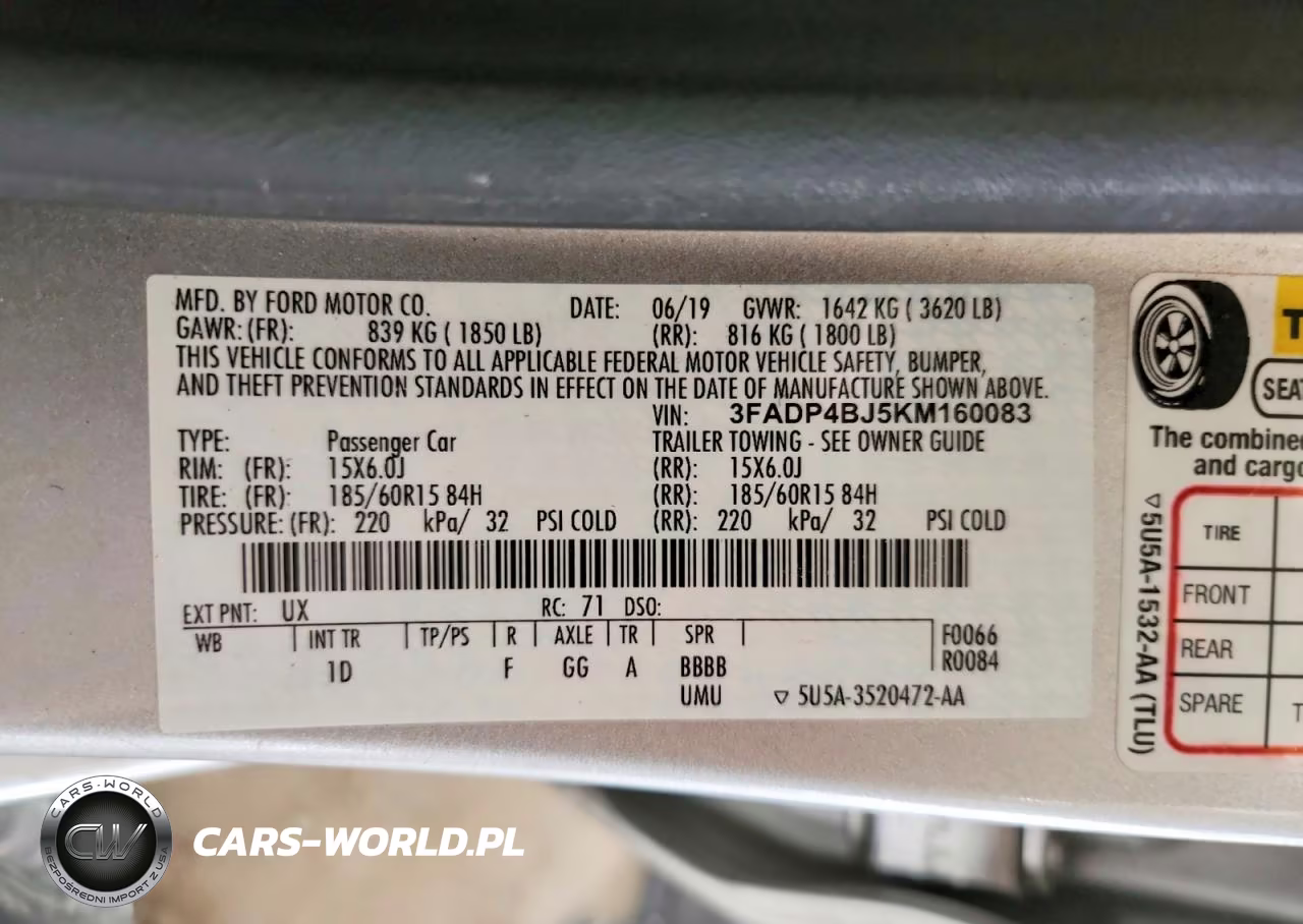 2019 Ford Fiesta Se VIN:3FADP4BJ5KM160083 - 12