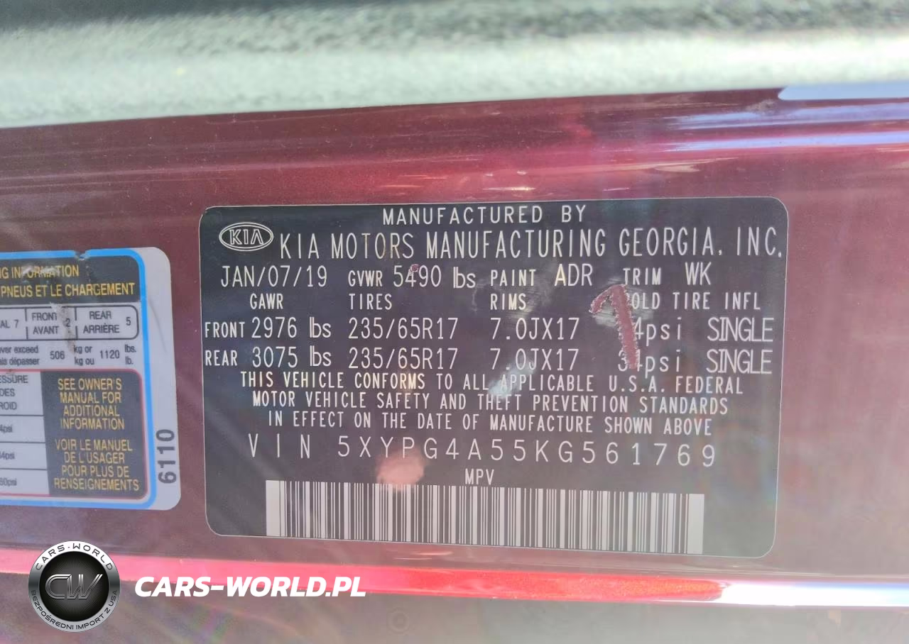 2019 Kia Sorento Lx V6 VIN:5XYPG4A55KG561769 - 13