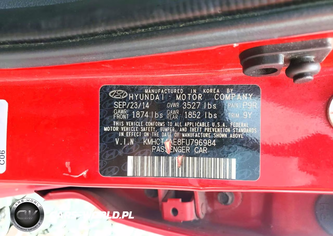 2015 Hyundai Accent Gls VIN:KMHCT4AE8FU796984 - 12