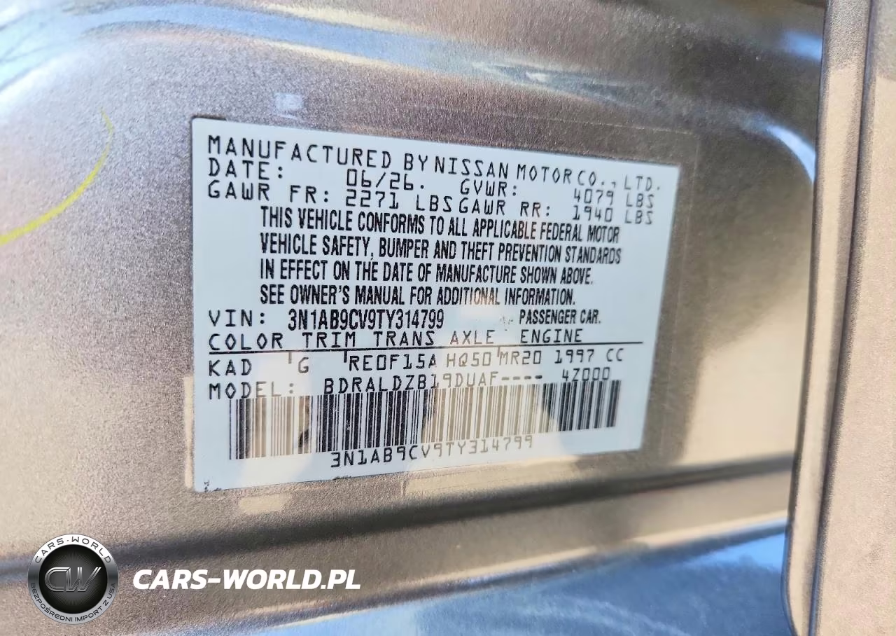 2026 Nissan Sentra Sv VIN:3N1AB9CV9TY314799 - 12