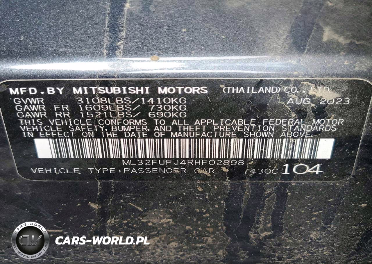 2024 Mitsubishi Mirage G4 Es VIN:ML32FUFJ4RHF02898 - 12