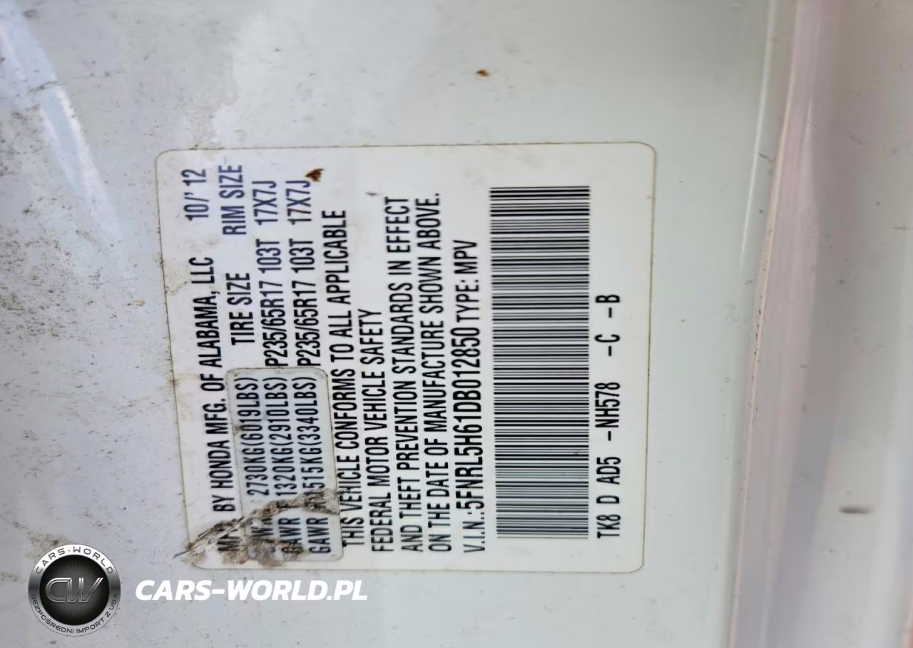 2013 Honda Odyssey Exl VIN:5FNRL5H61DB012850 - 13
