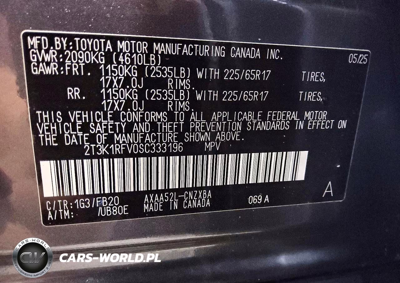 2025 Toyota Rav4 Le VIN:2T3K1RFV0SC333196 - 13