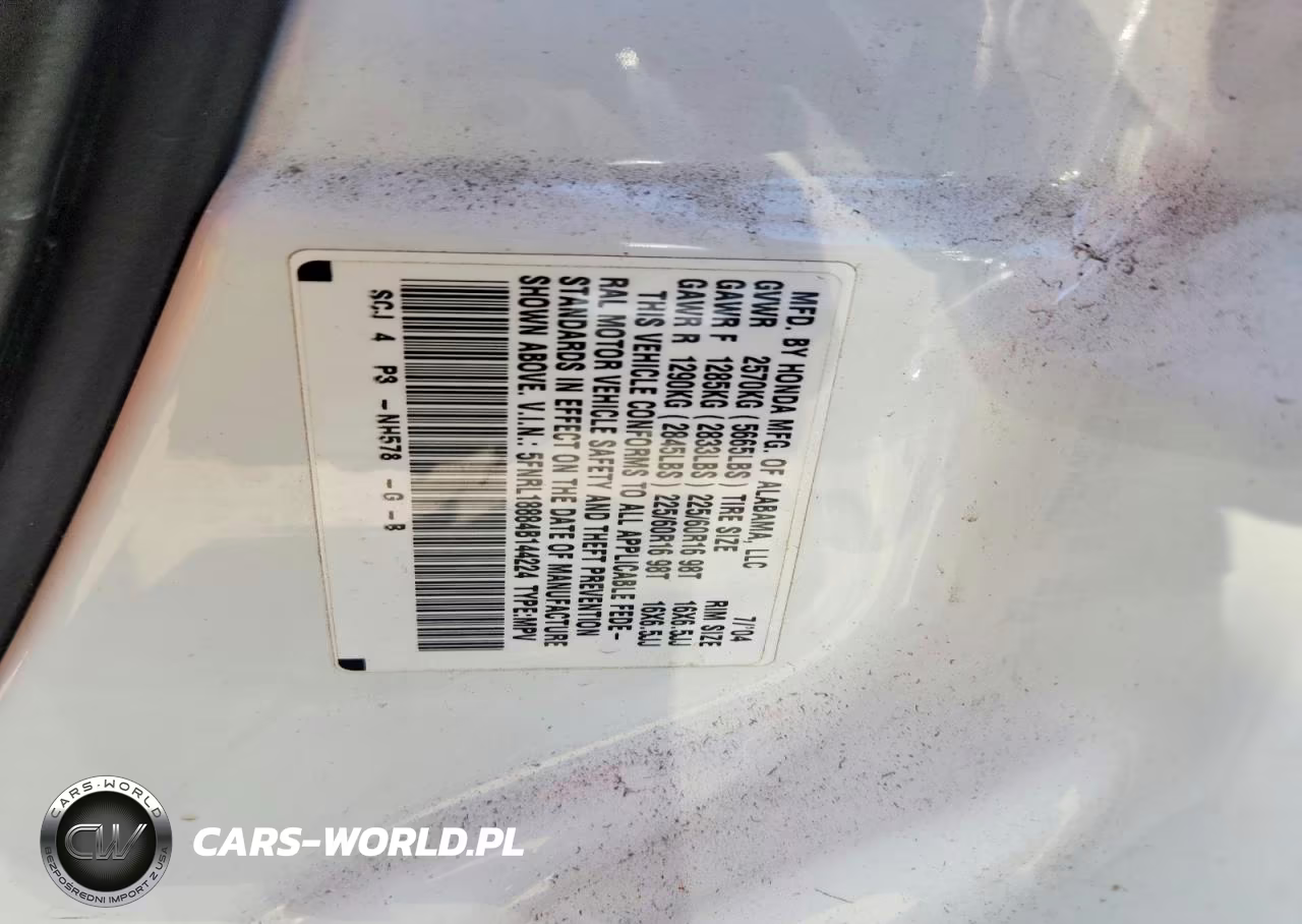 2004 Honda Odyssey Ex VIN:5FNRL18884B144224 - 14