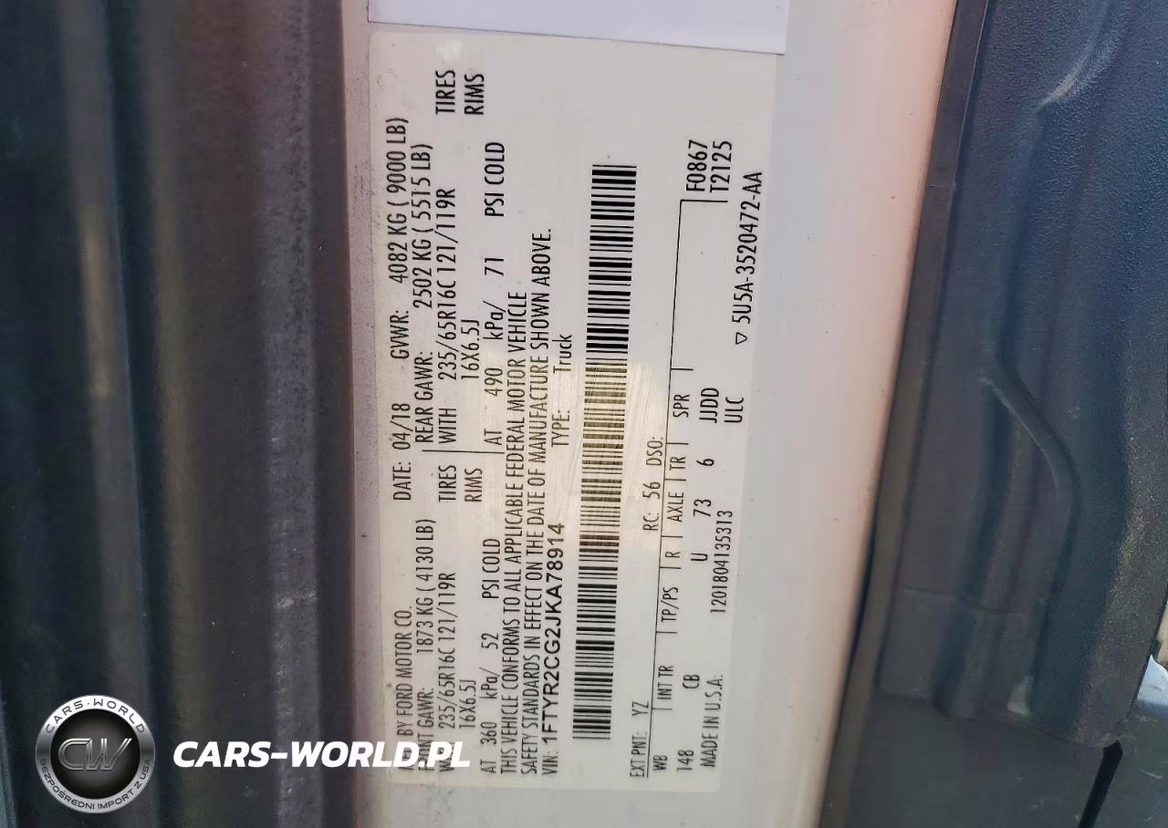 2018 Ford Transit VIN:1FTYR2CG2JKA78914 - 13