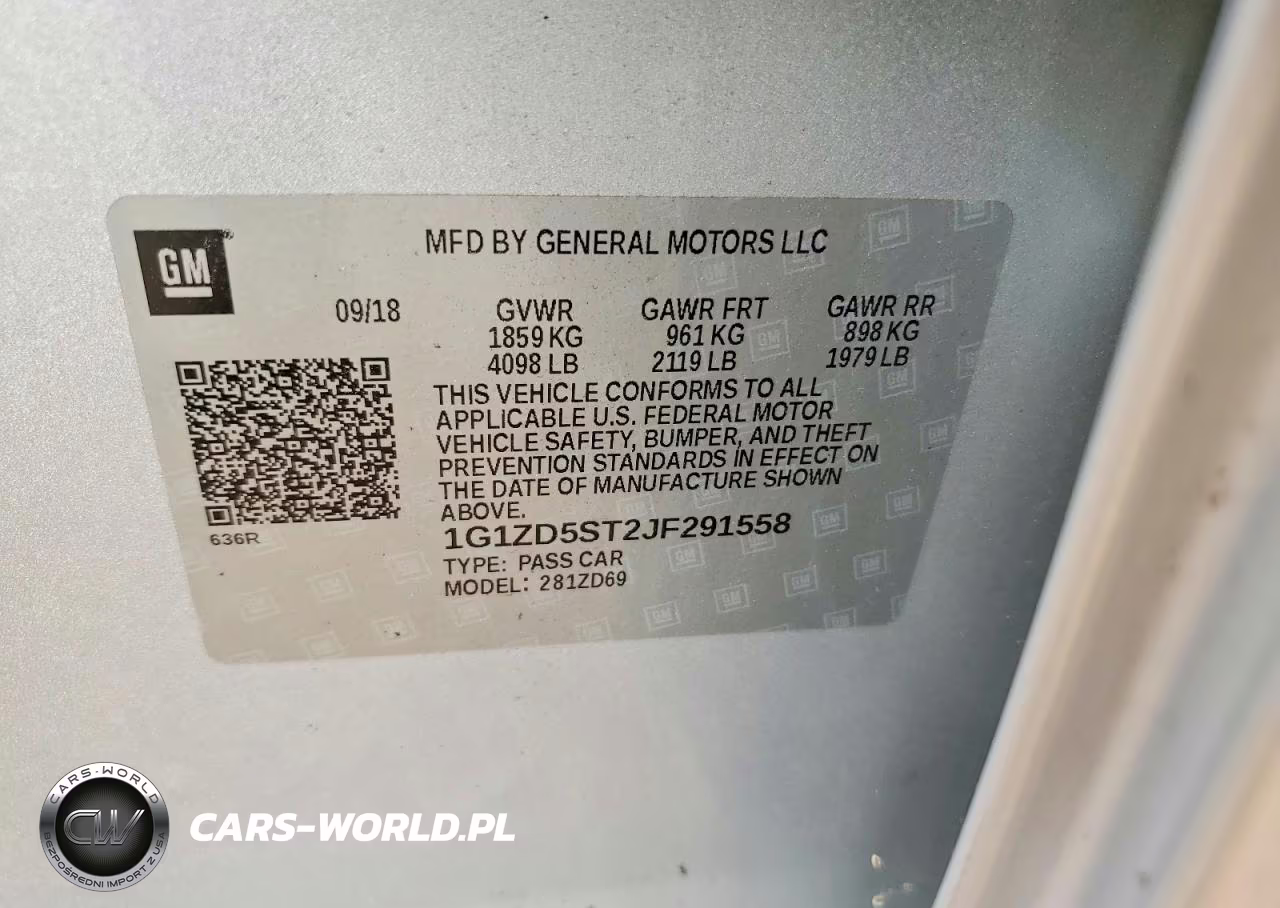 2018 Chevrolet Malibu Lt VIN:1G1ZD5ST2JF291558 - 12