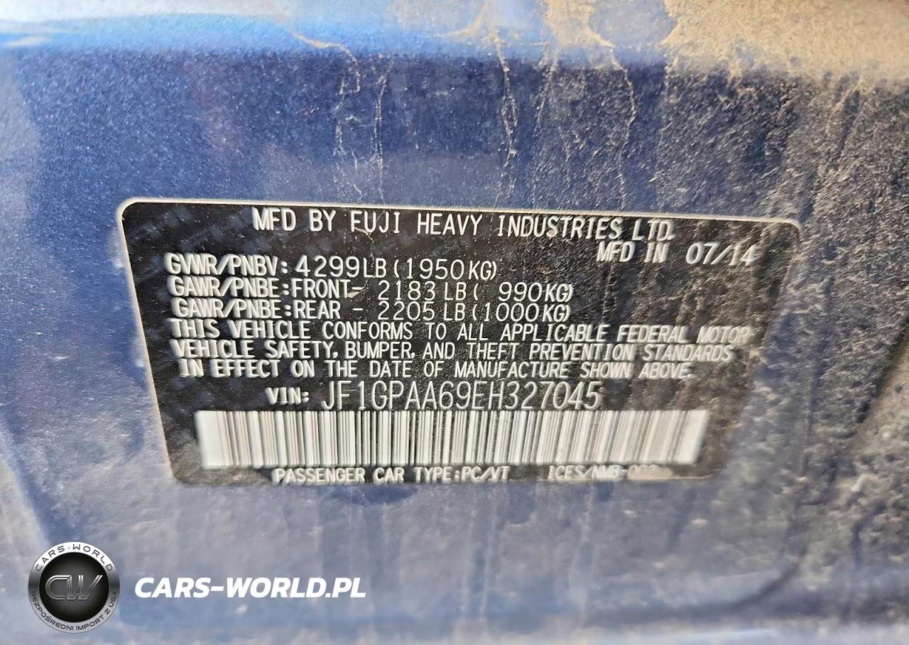 2014 Subaru Impreza VIN:JF1GPAA69EH327045 - 13