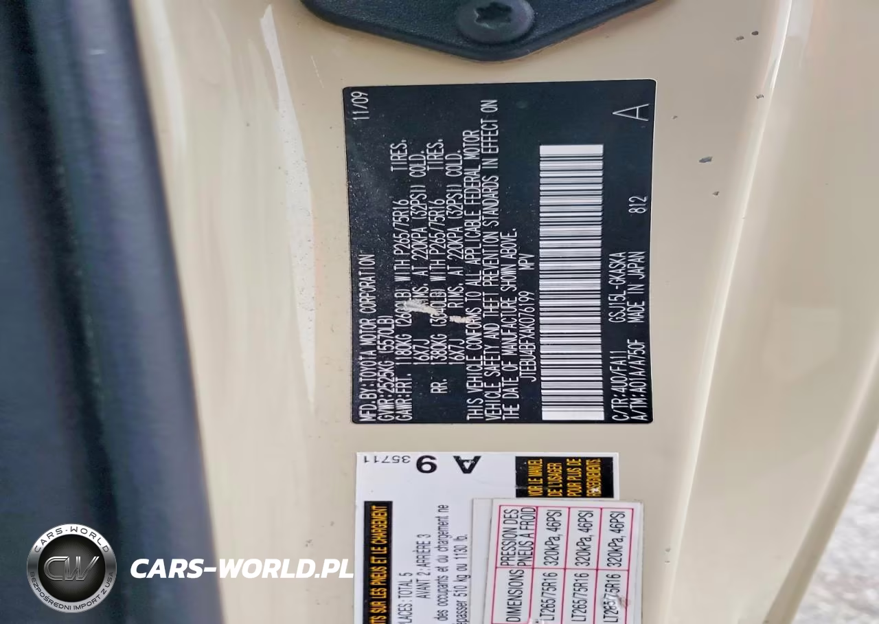 2010 Toyota Fj Cruiser Base VIN:JTEBU4BFXAK076199 - 13