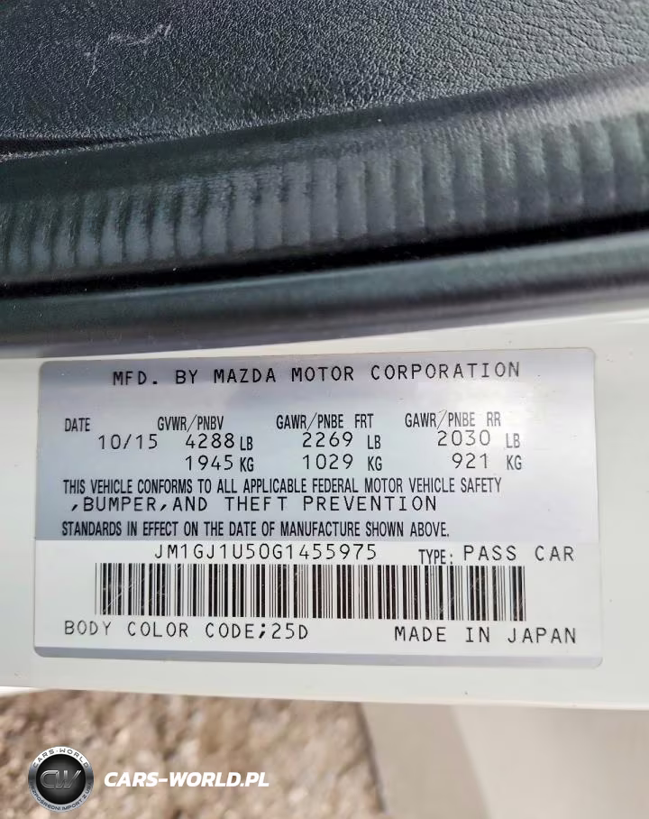 2016 Mazda 6 Sport VIN:JM1GJ1U50G1455975 - 12