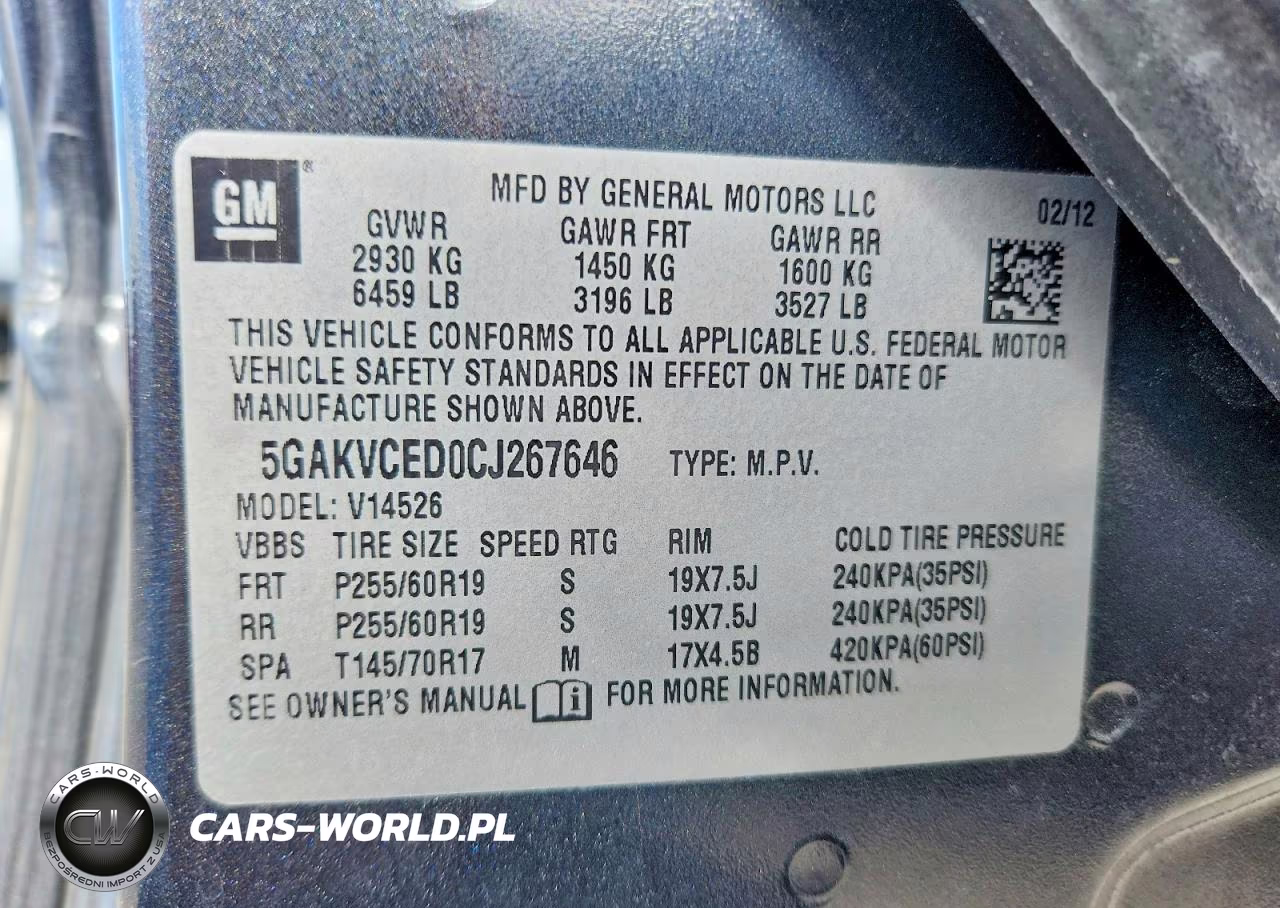 2012 Buick Enclave VIN:5GAKVCED0CJ267646 - 12
