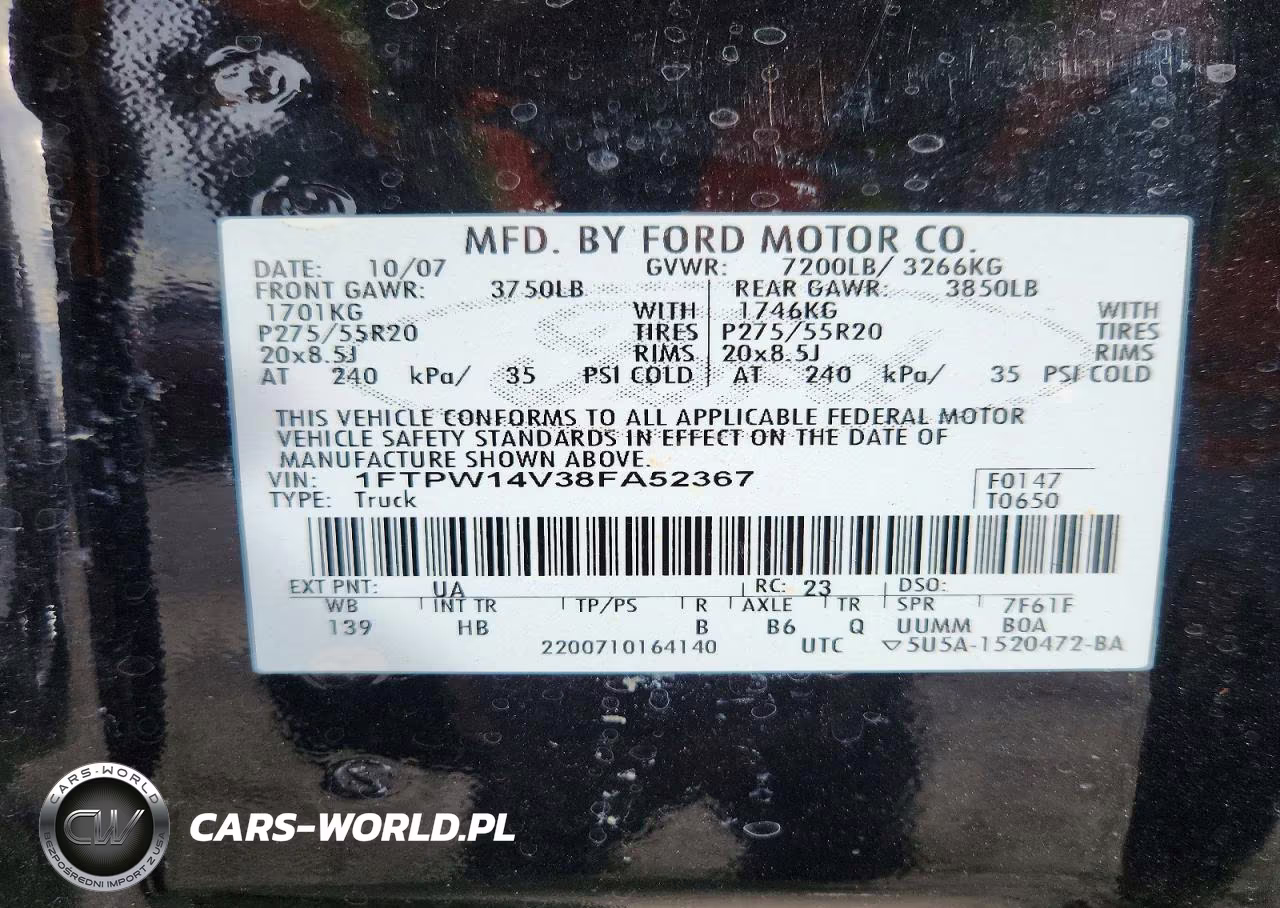 2008 Ford F150 Supercrew VIN:1FTPW14V38FA52367 - 13