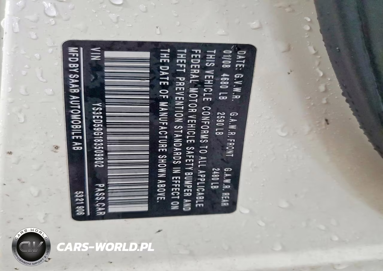 2008 Saab 9-5 2.3T VIN:YS3ED59G183509802 - 12