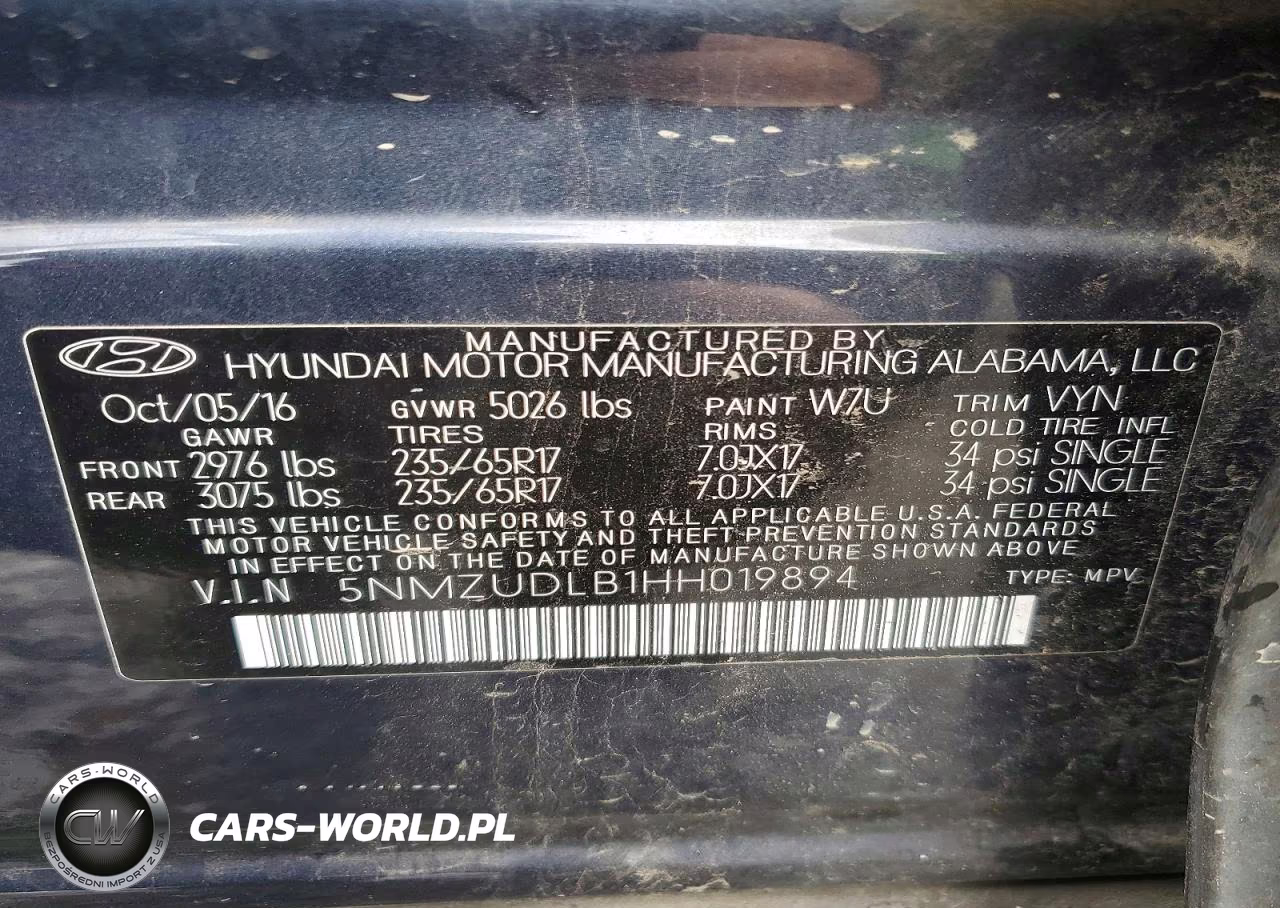 2017 Hyundai Santa Fe Sport 2.4L VIN:5NMZUDLB1HH019894 - 13