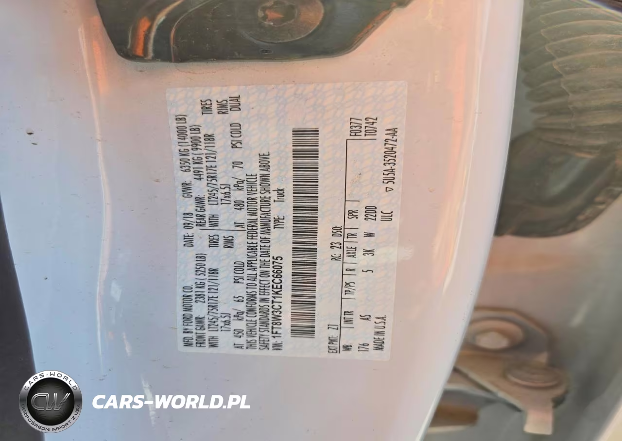 2019 Ford F350 Super Duty VIN:1FT8W3CT1KEC66075 - 12