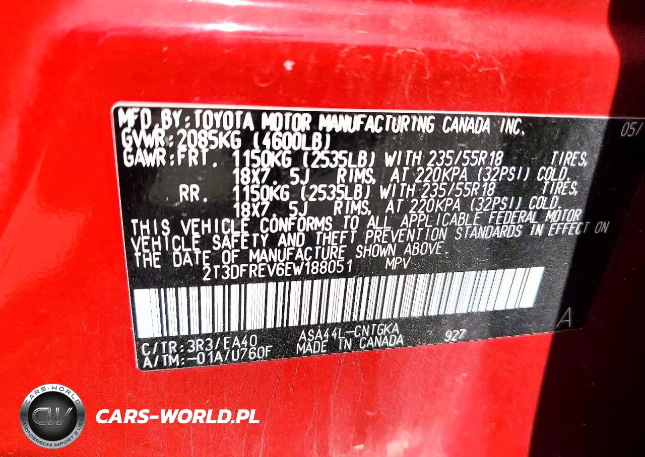 2014 Toyota Rav4 Limited VIN:2T3DFREV6EW188051 - 14