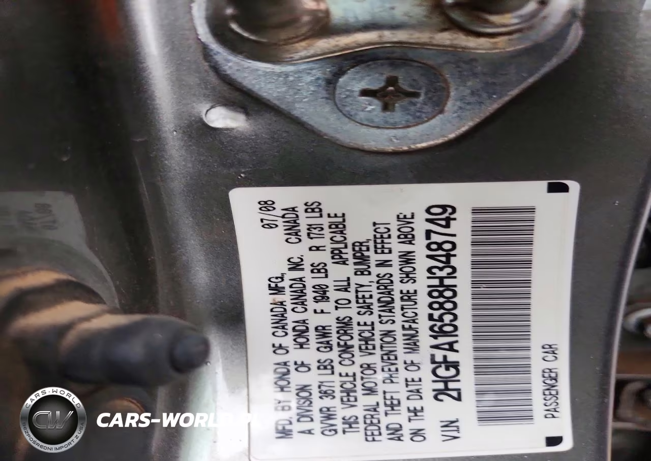 2008 Honda Civic Lx VIN:2HGFA16588H348749 - 12