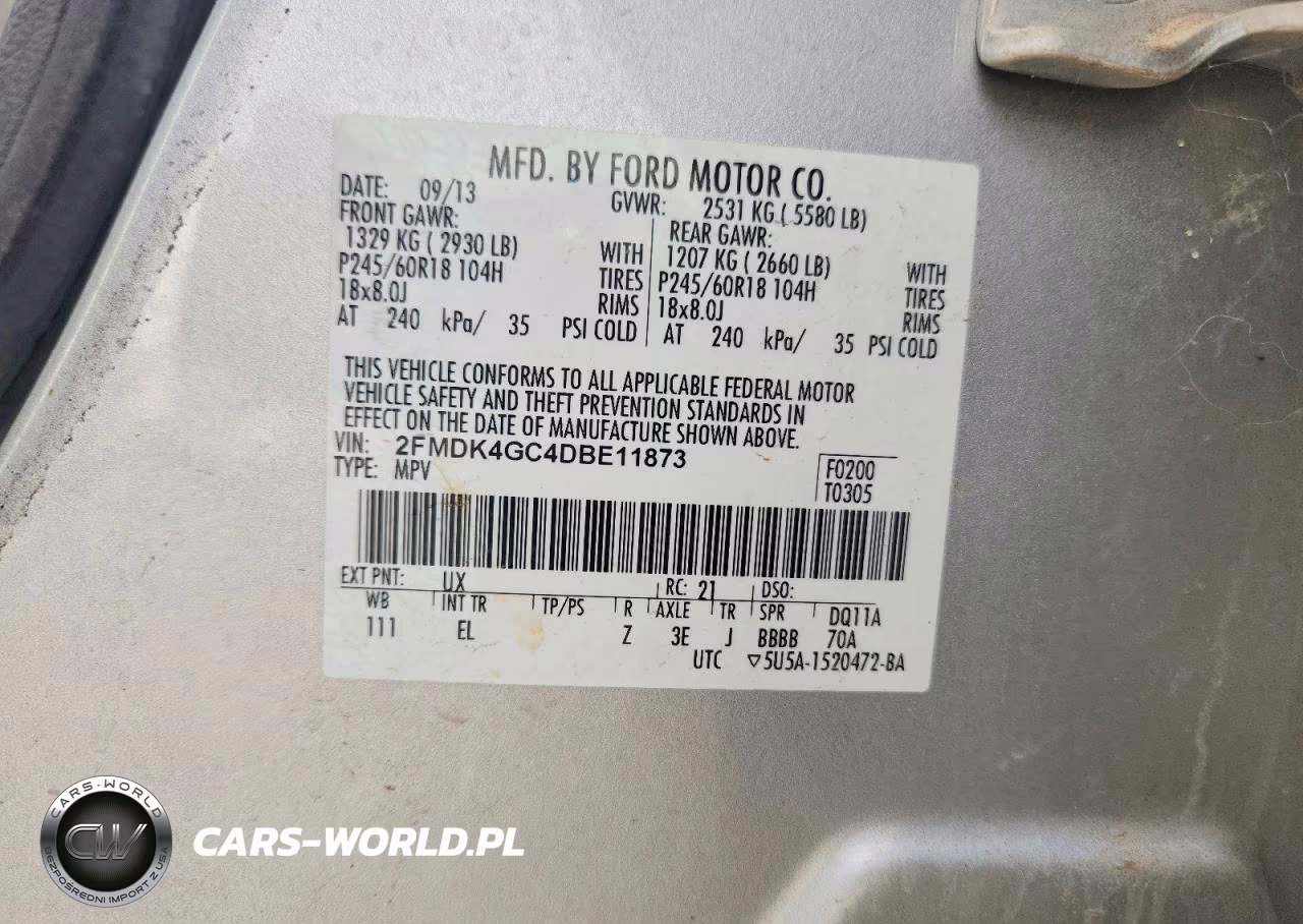 2013 Ford Edge Se VIN:2FMDK4GC4DBE11873 - 14