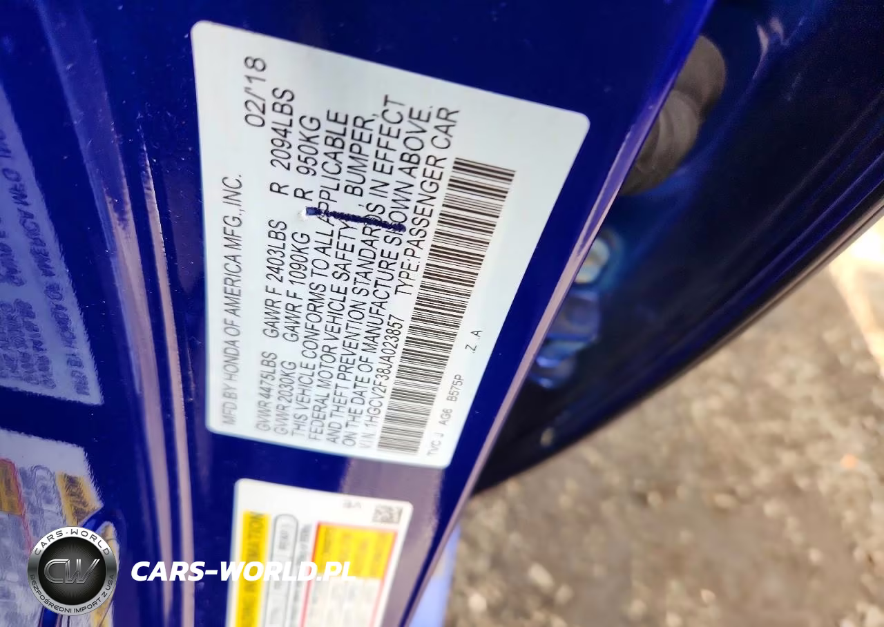 2018 Honda Accord Sport VIN:1HGCV2F38JA023857 - 12