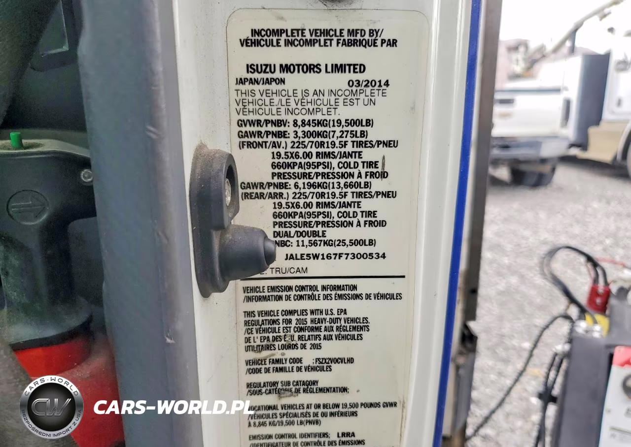 2015 Isuzu Nrr Box Truck VIN:JALE5W167F7300534 - 12