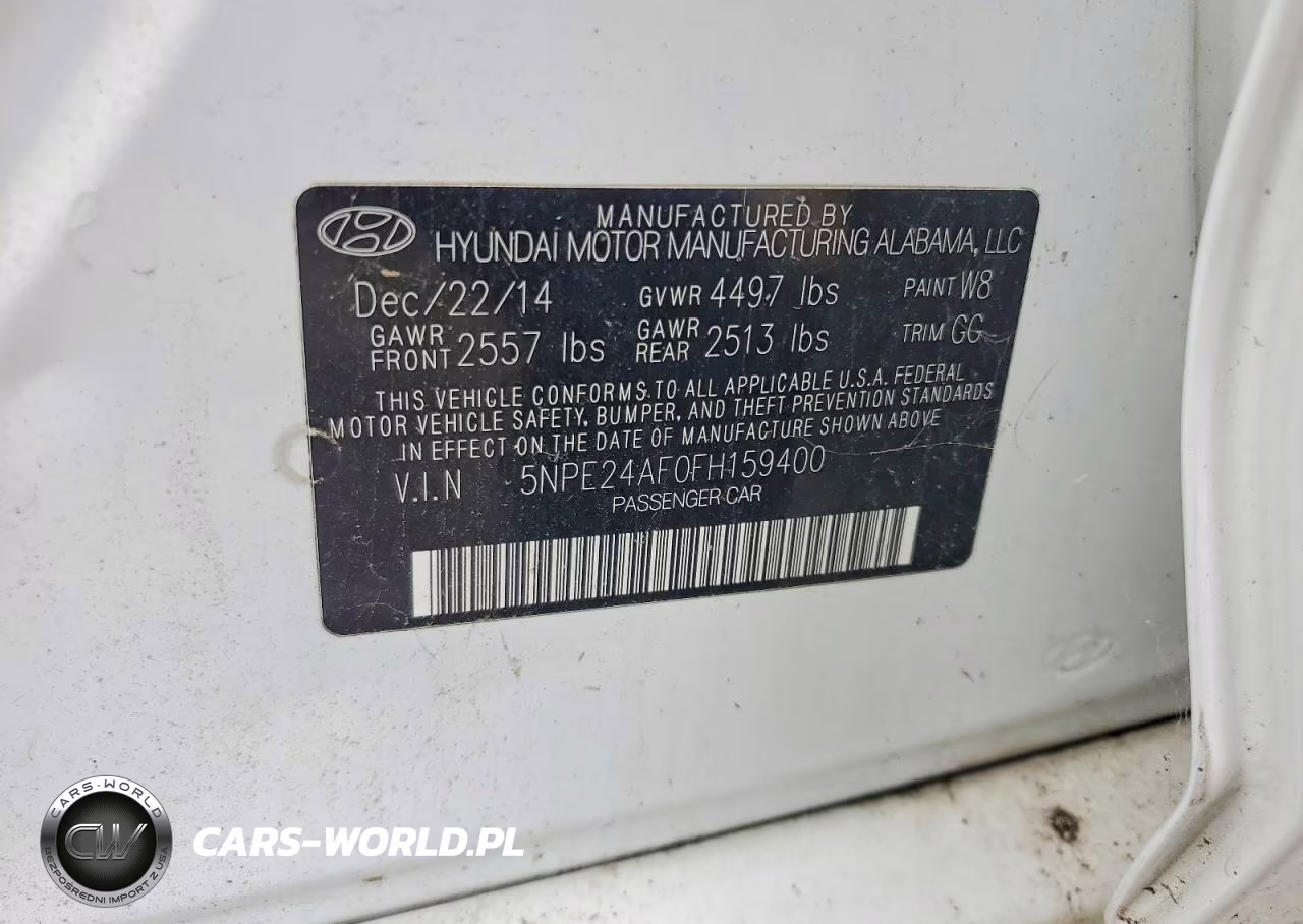 2015 Hyundai Sonata Se VIN:5NPE24AF0FH159400 - 12
