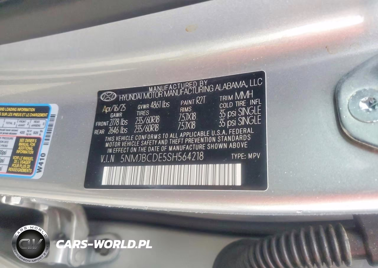2025 Hyundai Tucson Sel VIN:5NMJBCDE5SH564218 - 13