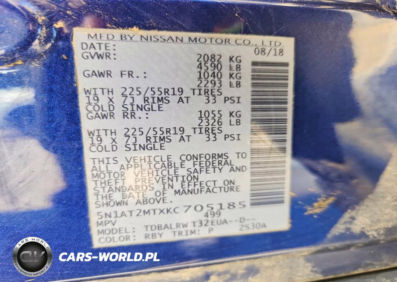 2019 Nissan Rogue Sl VIN:5N1AT2MTXKC705185 - 13