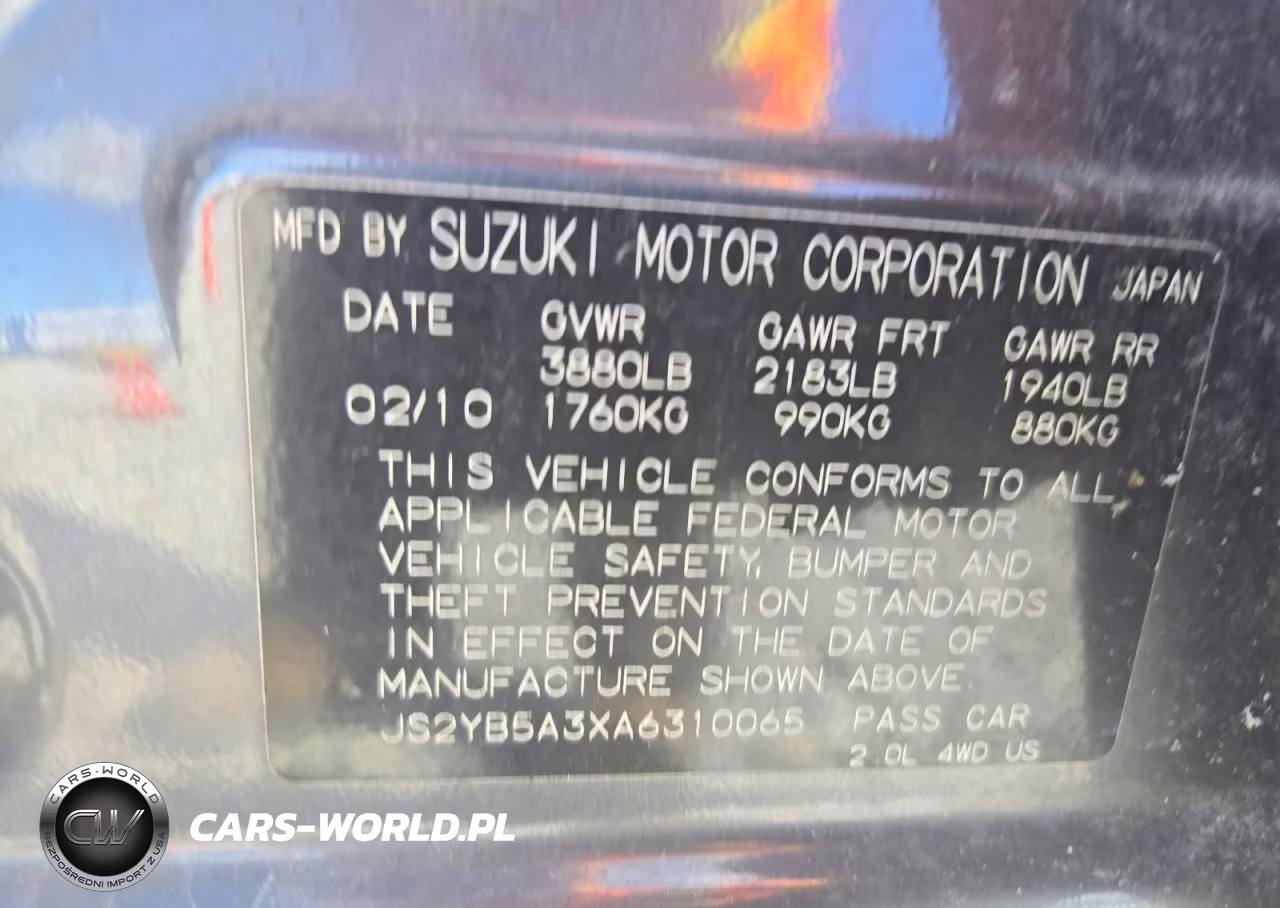 2010 Suzuki Sx4 VIN:JS2YB5A3XA6310065 - 12