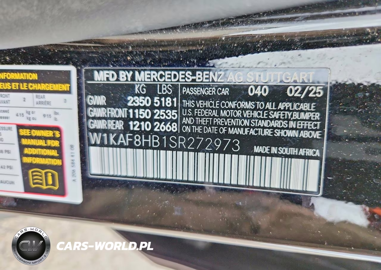 2025 Mercedes-Benz C 43 Amg VIN:W1KAF8HB1SR272973 - 13