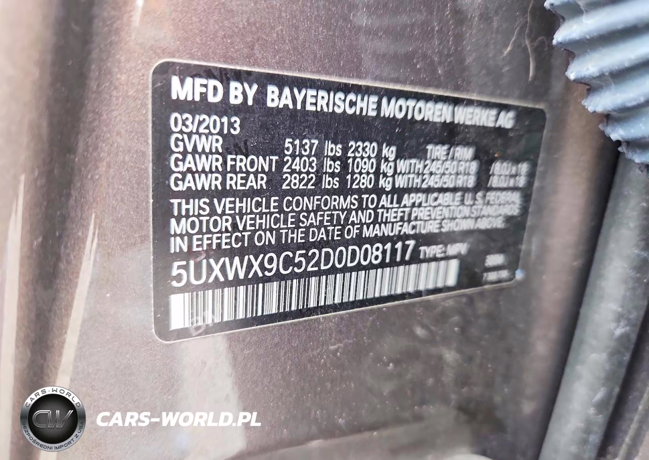 2013 BMW X3 xDrive28I VIN:5UXWX9C52D0D08117 - 13